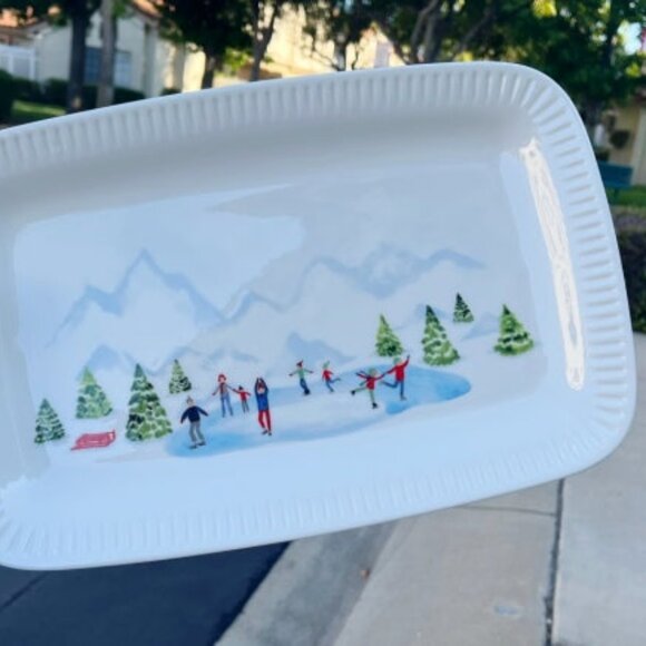 Lenox Profile Snow Day Rectangular Porcelain Platter - Picture 4 of 11